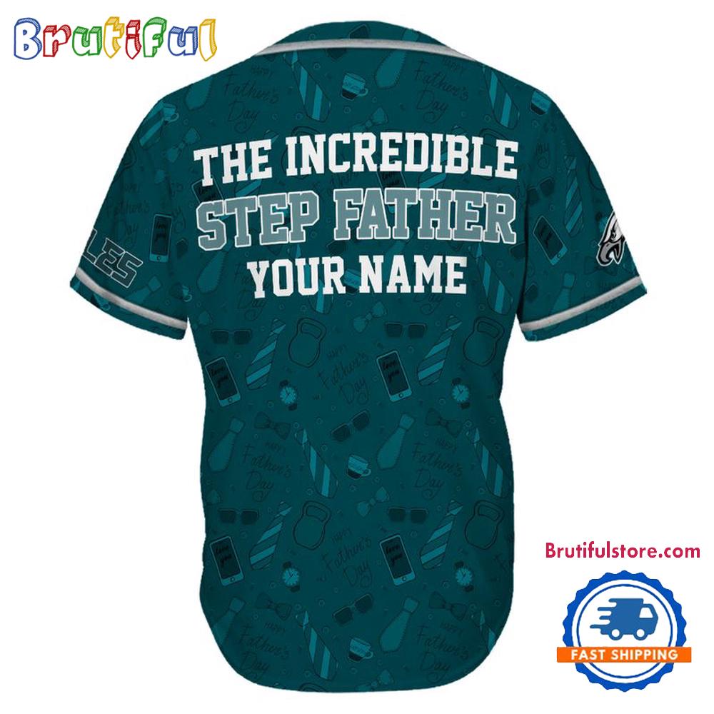 NFL Philadelphia Eagles The Increadible Step Father's Day Baseball Jersey