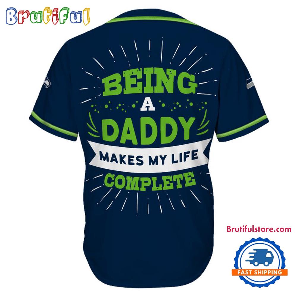 NFL Seattle Seahawks Football Being A Daddy Father's Day Baseball Jersey