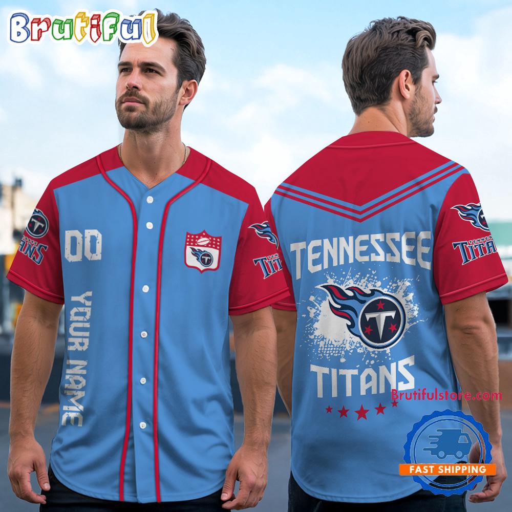 NFL Tennessee Titans Personalized Baseball Jersey