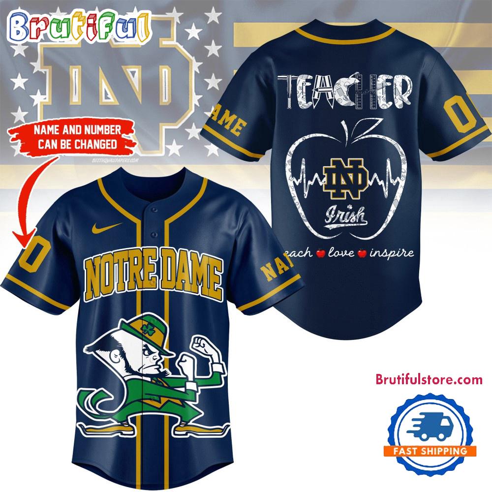 Notre Dame fighting Irish Mascot Teacher Appreciation Month Baseball Jersey