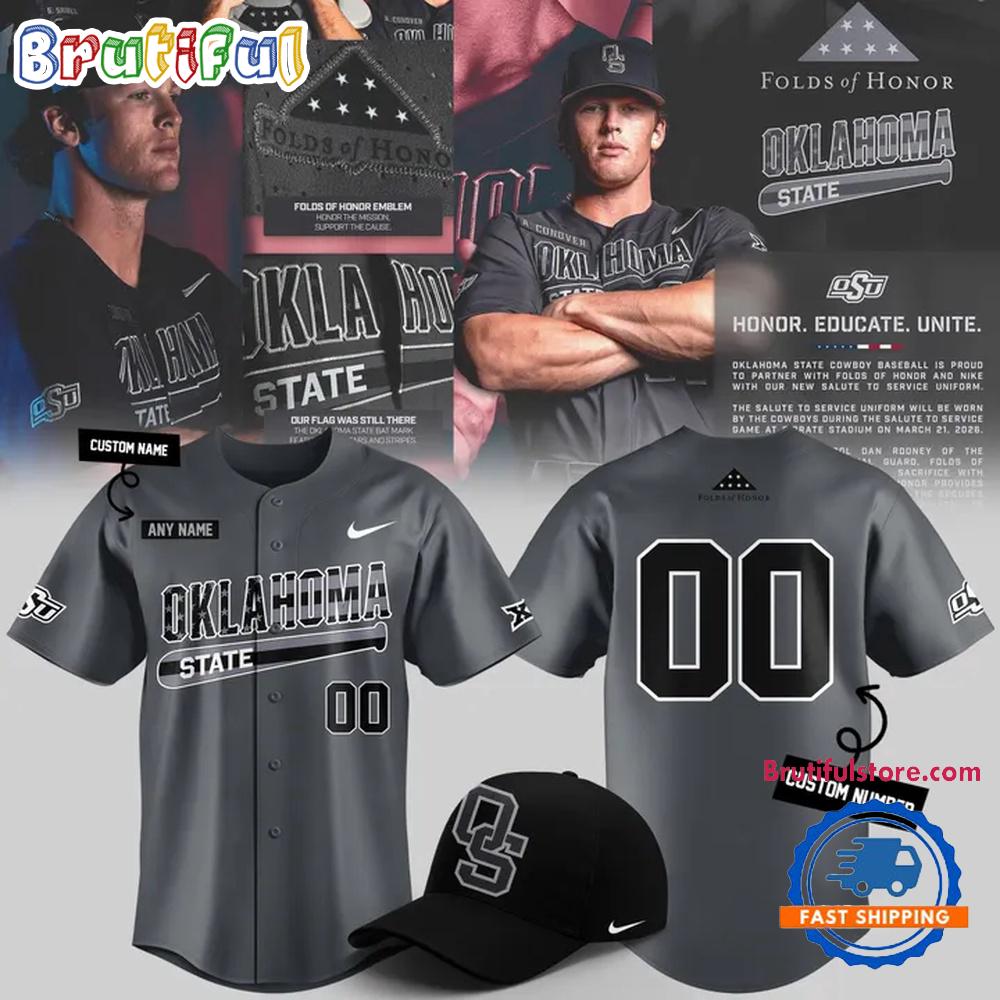 Oklahoma State Cowboys Baseball Salute To Service 2026 Limited Edition Classic Jersey Shirt