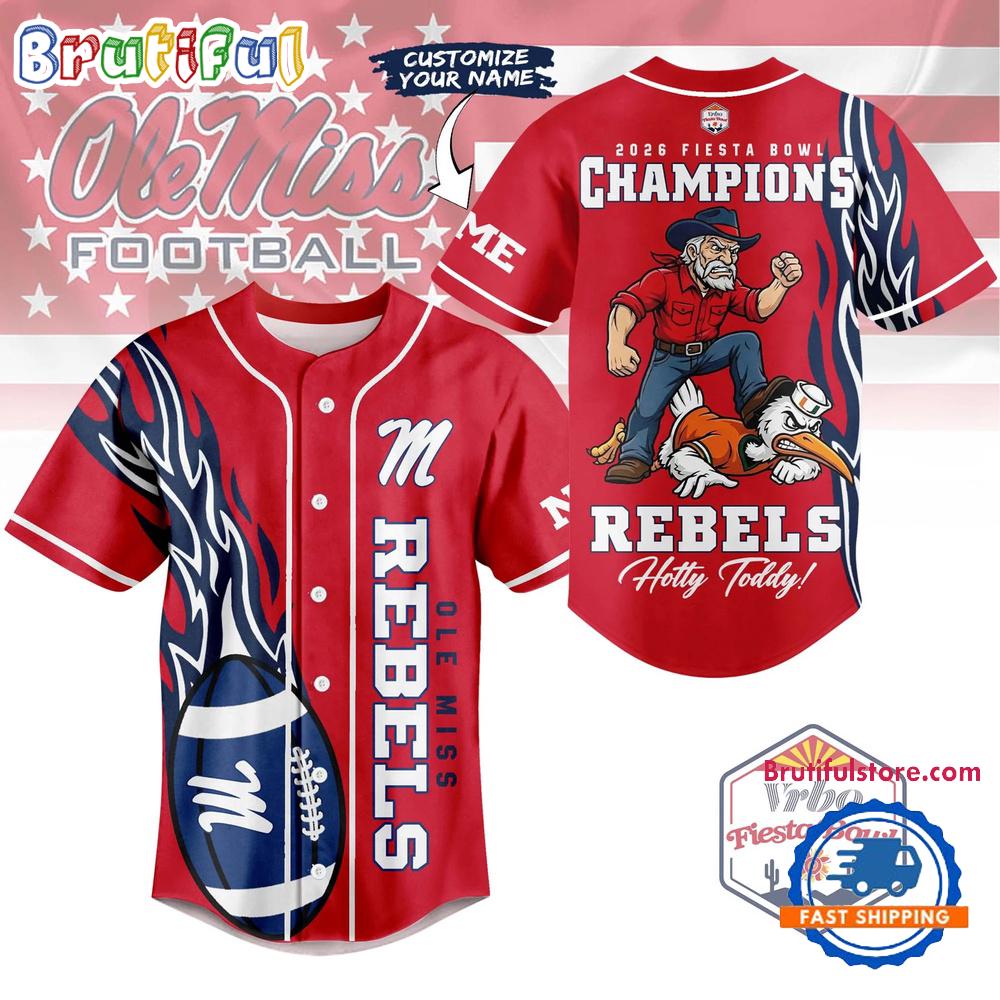 Ole Miss Rebels NCAA 2026 Fiesta Bowl Champions Jersey Shirt