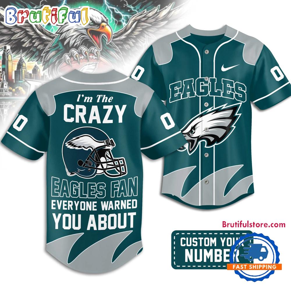 Philadelphia Eagles 2026 NFL Crazy Football Fan Personalized Jersey Shirt