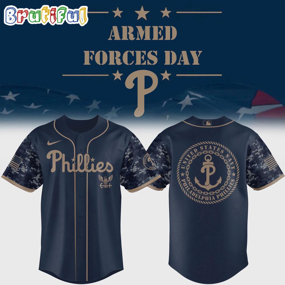 Philadelphia Phillies 2025 Armed Forces Day Baseball Jersey