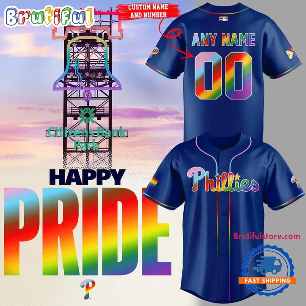 Philadelphia Phillies 2026 Pride Night Pesonalized Baseball Jersey