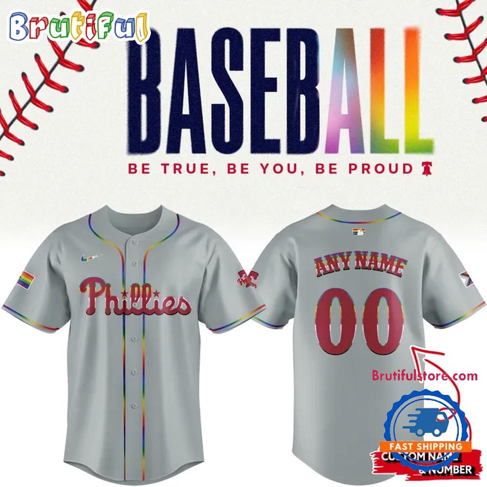 Philadelphia Phillies Pride Night 2025 Personalized Baseball Jersey