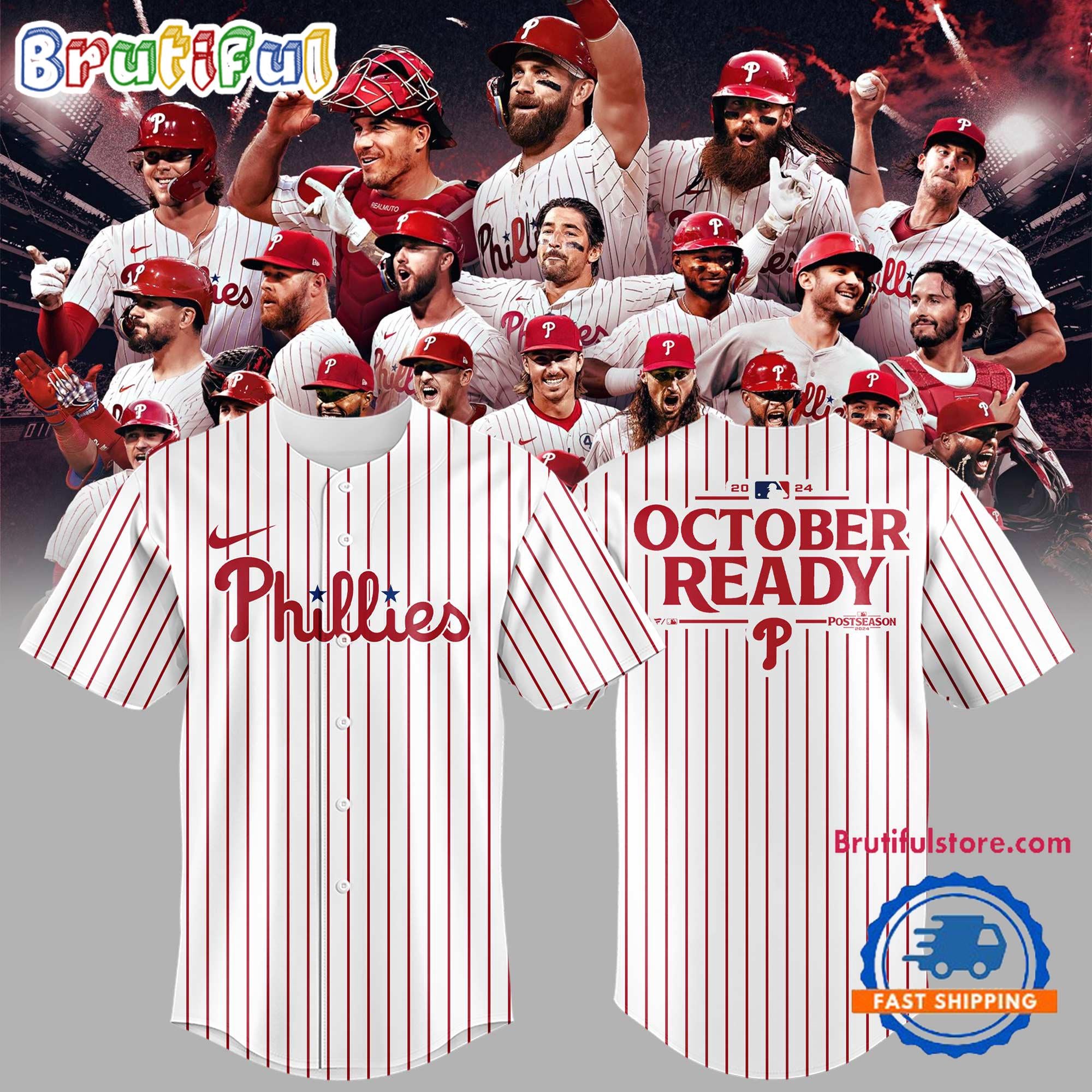 Philadelphia Phillies Special 2024 October Ready MLB Postseason Baseball Jersey