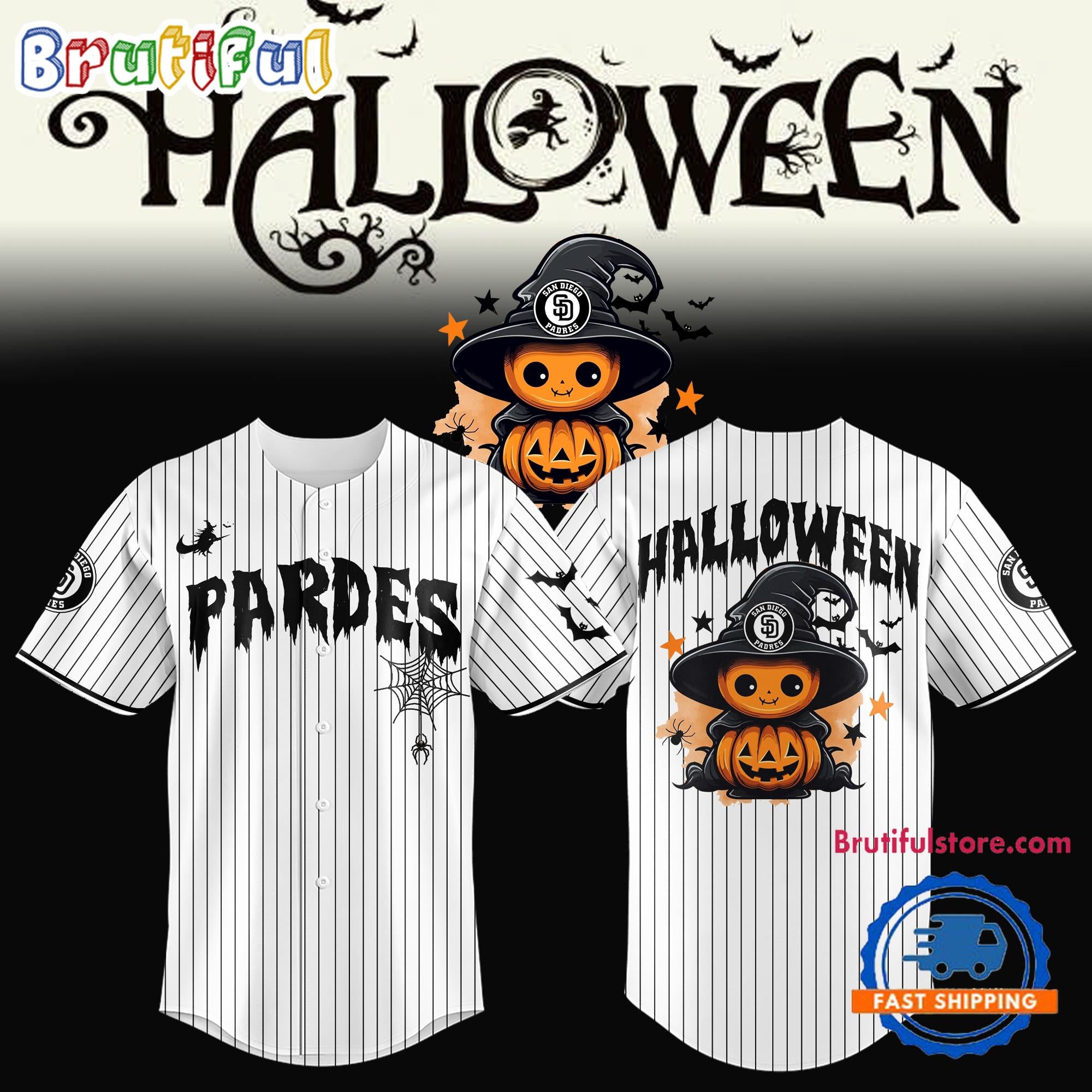 San Diego Padres Halloween 2024 Custom Baseball Jersey Shirt