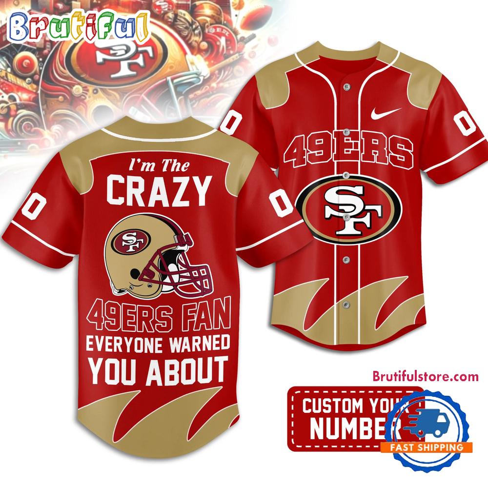 San Francisco 49ers 2026 NFL Crazy Football Fan Personalized Jersey Shirt