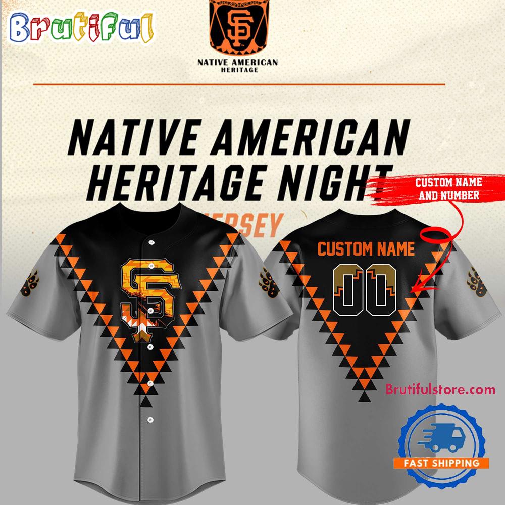 San Francisco Giants National American Heritage Night Orange Baseball Jersey
