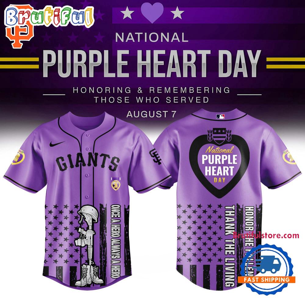 San Francisco Giants Purple Heart Day Baseball Jersey