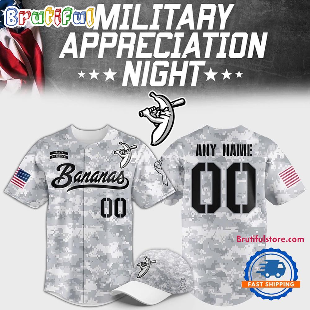 Savannah Bananas Military Appeciation 2025 Baseball Jersey