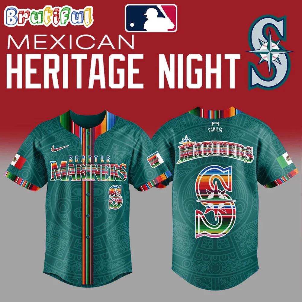 Seattle Mariners Mexican Heritage Night Baseball Jersey