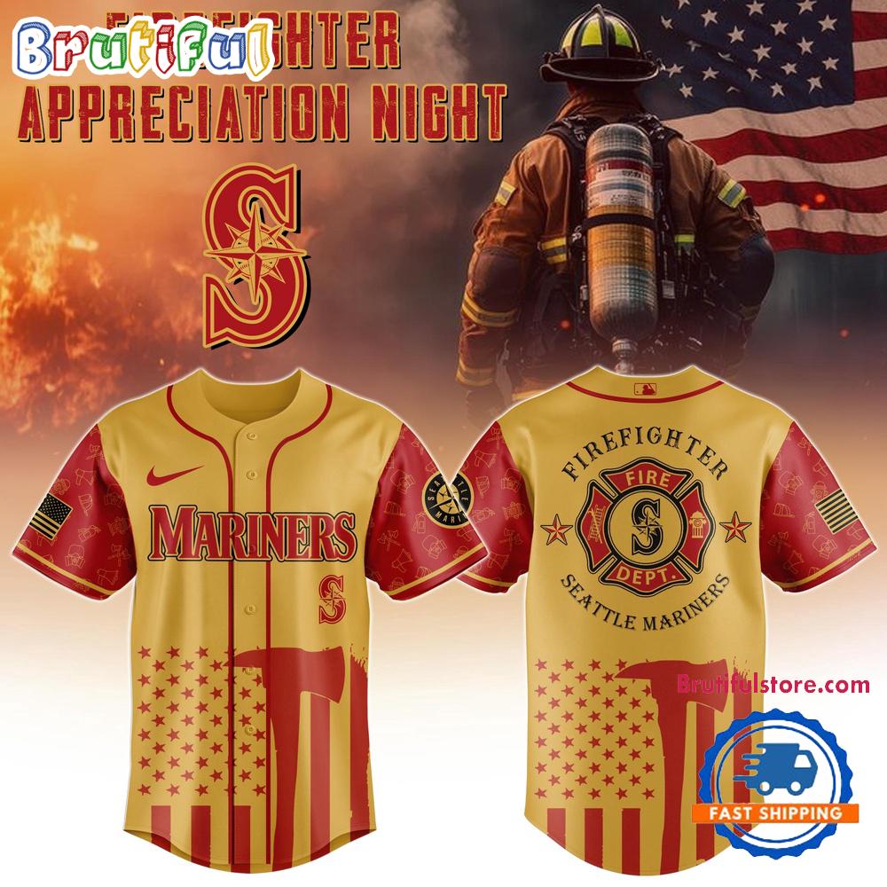 Seattle Mariners MLB x Firefighter Appreciation Night 2025 Jersey Shirt