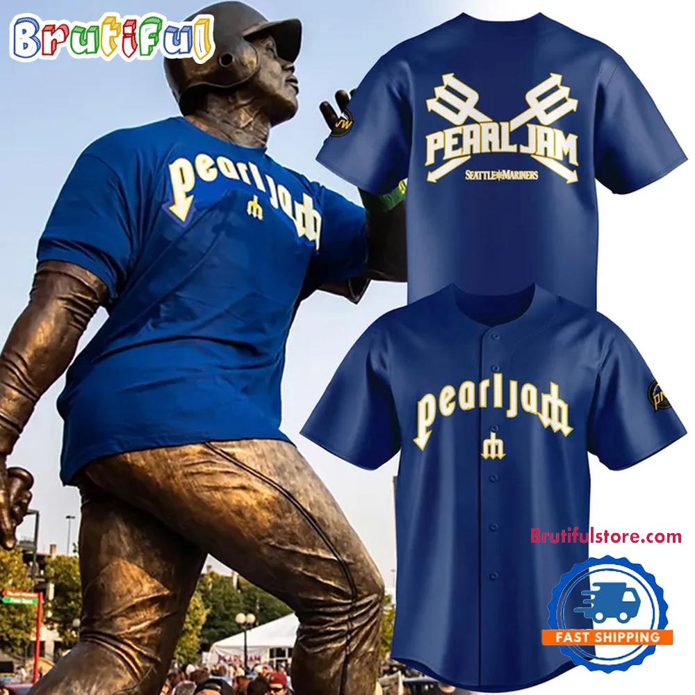 Seattle Mariners Pearl Jam Ten Club Night Jersey Shirt
