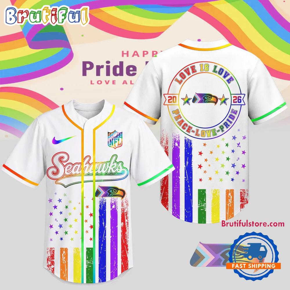 Seattle Seahawks 2026 NFL Pride Love Limited Edition Baseball Jersey