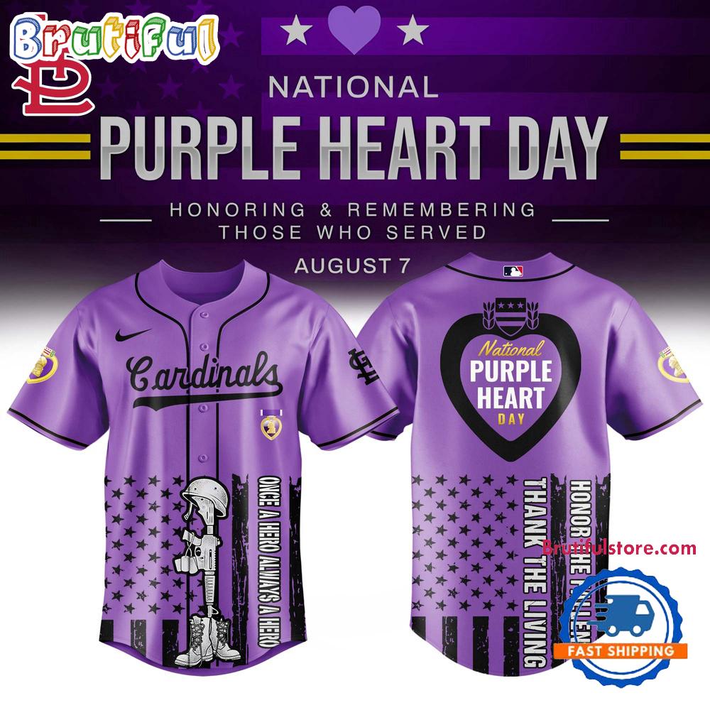 St. Louis Cardinals Purple Heart Day Baseball Jersey