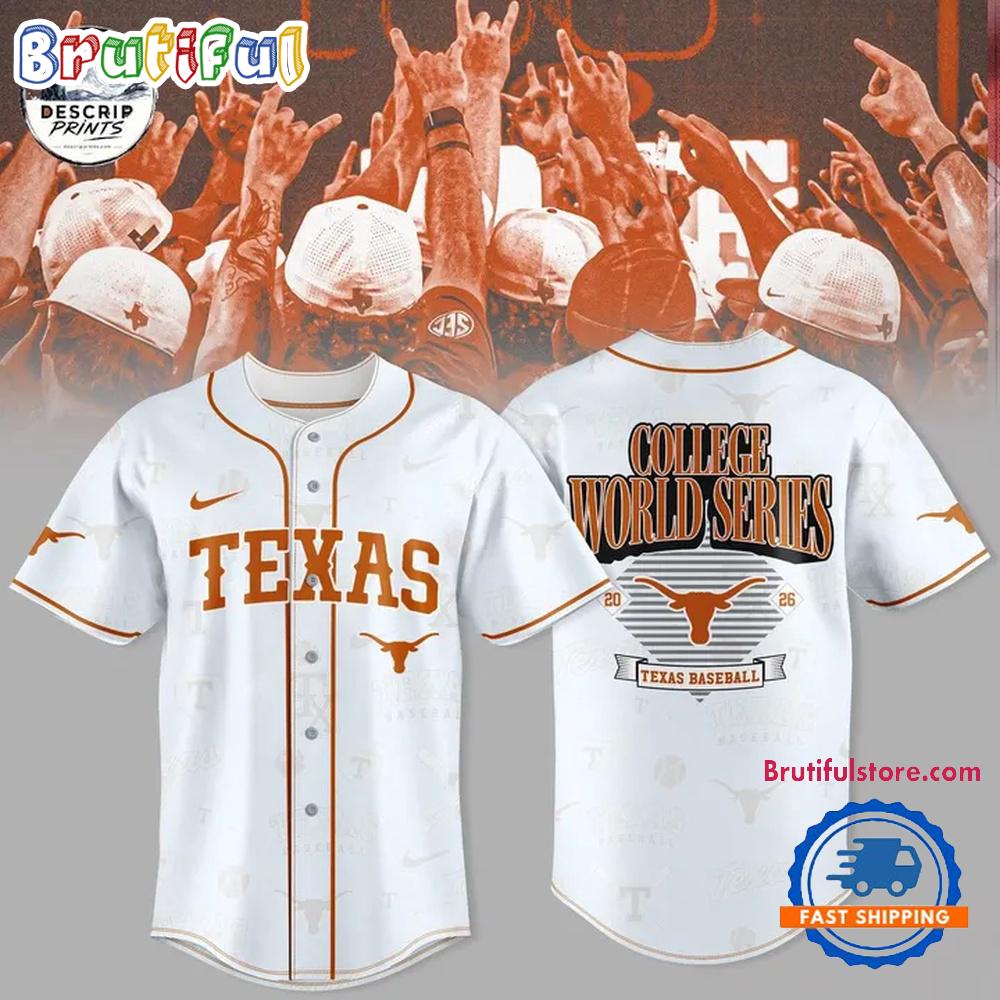 Texas Longhorn Baseball Austin Regional 2026 Champions Limited Edition White Jersey