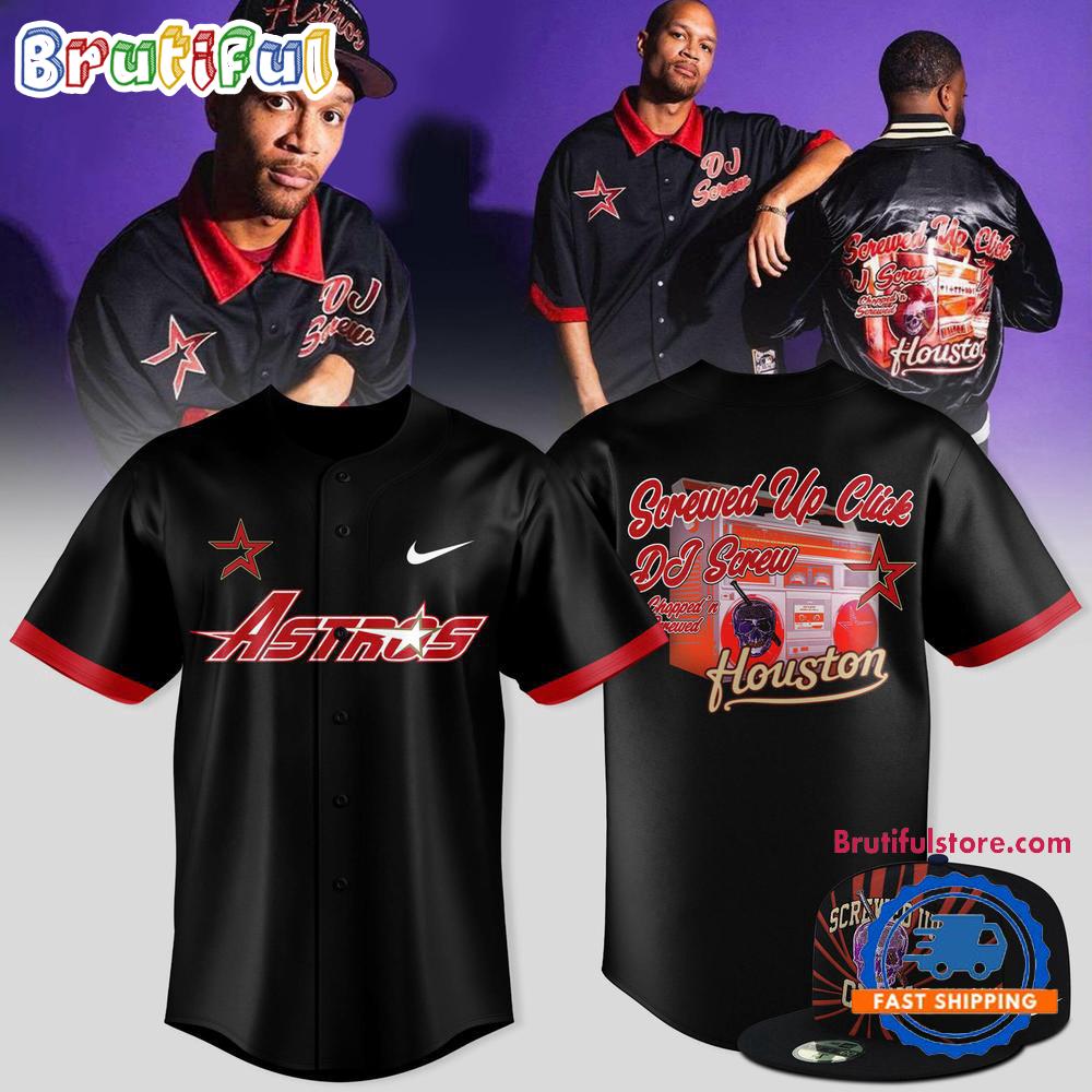 The Astros x DJ Screw Screwed Up Click New Design Baseball Jersey