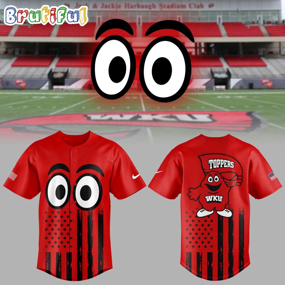 Western Kentucky Hilltoppers 2025 USA Flag Baseball Jersey